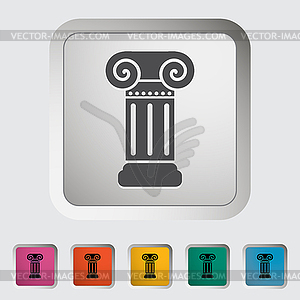 Column single icon - vector clip art