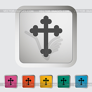 Cross single icon - vector clipart