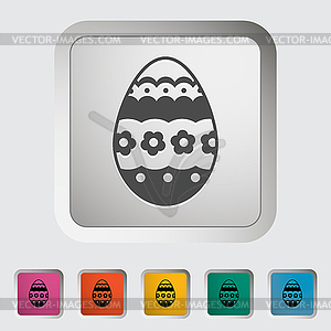 Easter Egg single icon - vector clipart