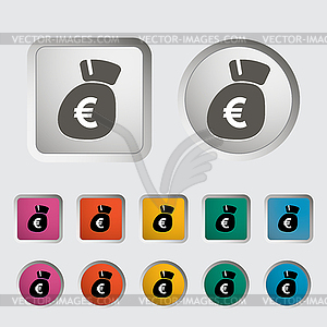 Euro icon - vector clipart