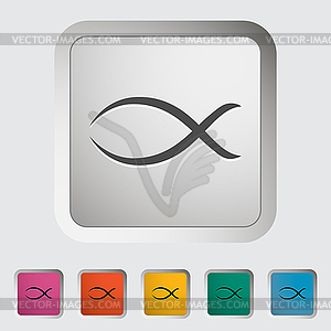 Fish single icon - vector image
