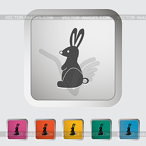 Rabbit single icon - vector image