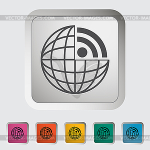 RSS. Single icon - vector EPS clipart