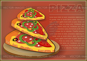 Ломтики пиццы - векторная иллюстрация
