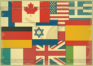 Flag Retro Background - vector image
