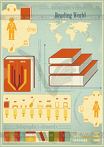 Book Infographics Elements - vector image