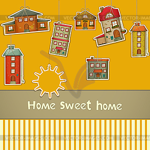 Set of Houses - vector clip art