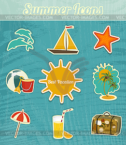 Summer Icons - vector clip art