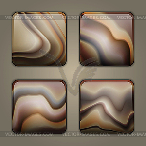 Buttons with sandstone texture - vector clipart