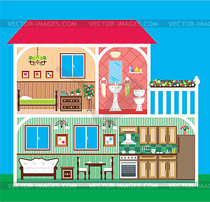 House in a cut - vector image