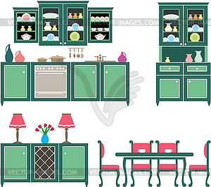 kitchen cabinet clipart