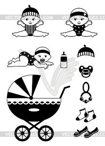 Baby icon set - vector clipart