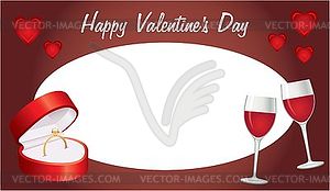 Valentine`s Day Card - vector clipart / vector image