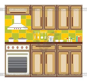 Kitchen furniture - vector image