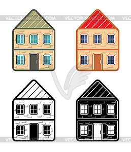 Icons of houses - vector image