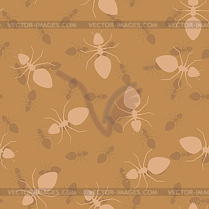 Simple seamless texture - ants - vector clipart