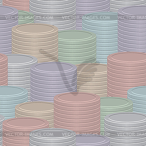 Infographics background - color coins stack - vector clipart