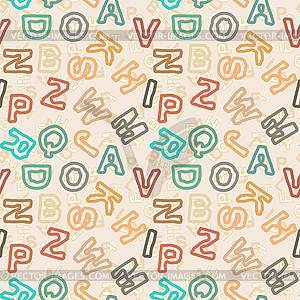 Letters in vintage style - educational school - vector image