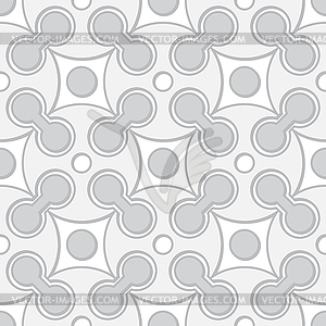 Simple black and white seamless geometric pattern - vector image