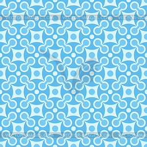 Simple seamless geometric blue pattern - vector image