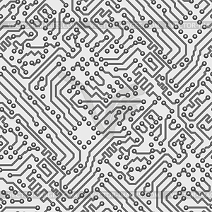 Circuit board computer seamless pattern - vector clip art