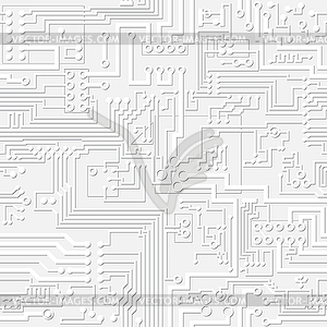 Light gray circuit board pattern - vector clipart