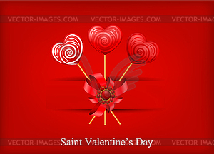 Saint Valentine's Day greeting card - vector clipart