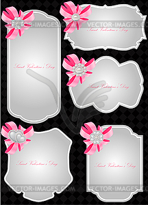 Set of valentine greeting cards  - vector clip art