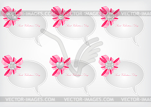 Set of Saint Valentine's speech bubbles  - vector image