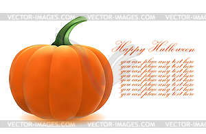 Реалистичная тыква на Хэллоуин - изображение векторного клипарта