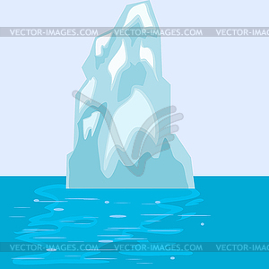 Iceberg in sea. - vector clipart