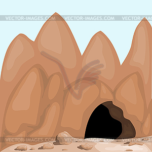 Stone cave. - vector clipart