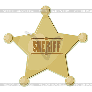 Шериф мультяшный звезда. - изображение в векторном виде