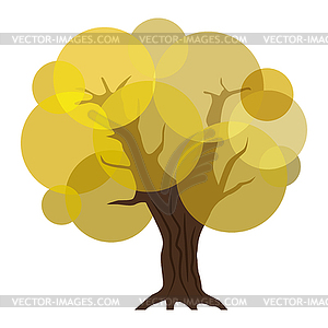 Abstract autumn tree. - vector clipart