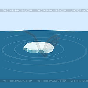 Floe in sea. yeps10 - vector image