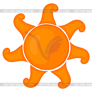 Cartoon sun. eps 10 - vector image