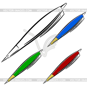 Cartoon pen. - vector image