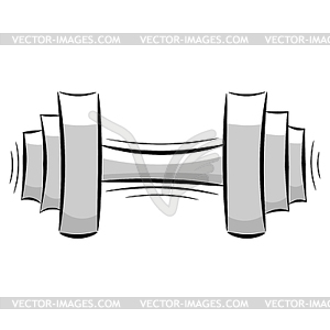 Cartoon dumbbell. - vector clipart