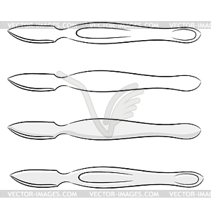 Cartoon medical scalpel. - vector clip art