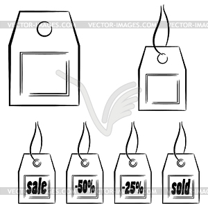 Set of graphic labels. - vector image