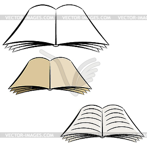 Cartoon open book. - vector clipart
