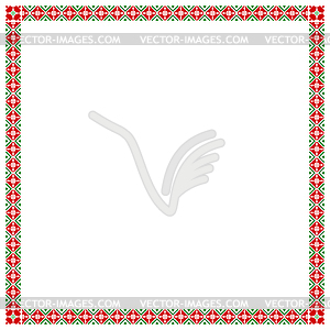 Square frame with elements of national Ukrainian - vector clipart