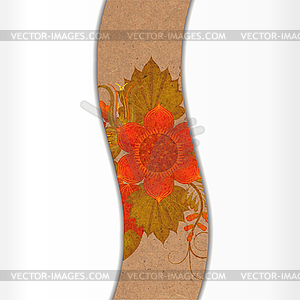 Background with floral elements. - vector clip art