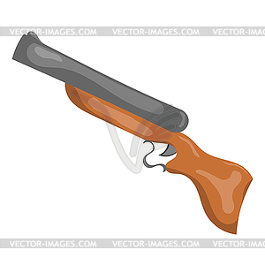 Cartoon gun. - vector image