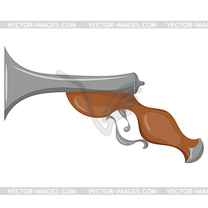 Cartoon an old gun. - vector clipart