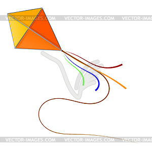 Kite flying - vector clip art