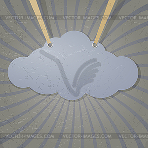 Abstract cloud on ropes. - vector clipart