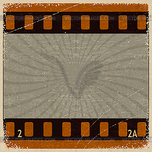 Vintage background with the image frame movie - vector clipart / vector image