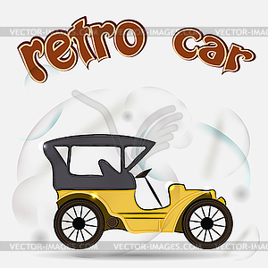 Retro car - vector clip art