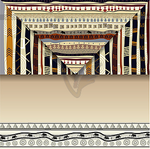 Abstract background with African motifs - vector EPS clipart